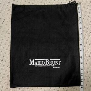 MARIO BRUNI Black Italy Dress Shoes Dust Bag NEW 15" 12" Sleeper storage pouch
